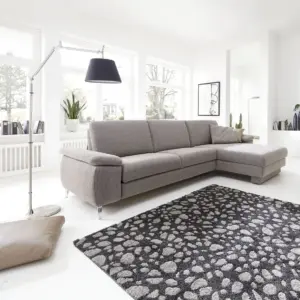 Ecksofa Colombia hellbraun verstellbar