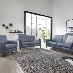 Ledersofa Bolivien Eisengrau 2,5-Sitzer