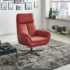Zehdenick Relaxsessel aus Leder Rot