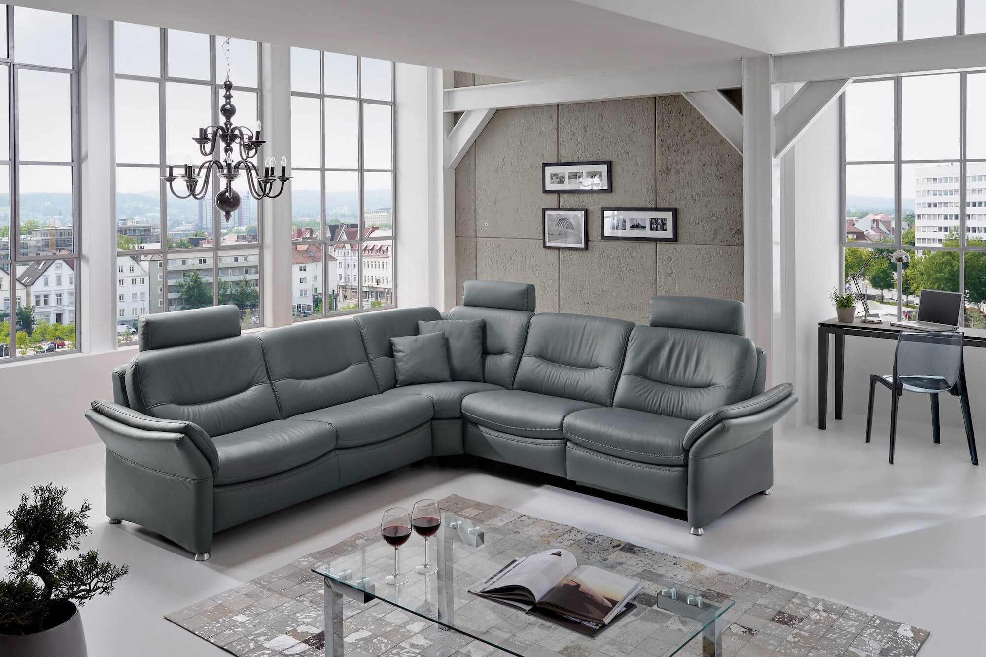 Hukla Ecksofa aus Leder HU-SF15058