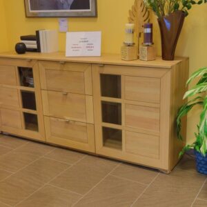 sideboard ls022919-natureiche-bianco-vitrinenelemente-gesamtansicht