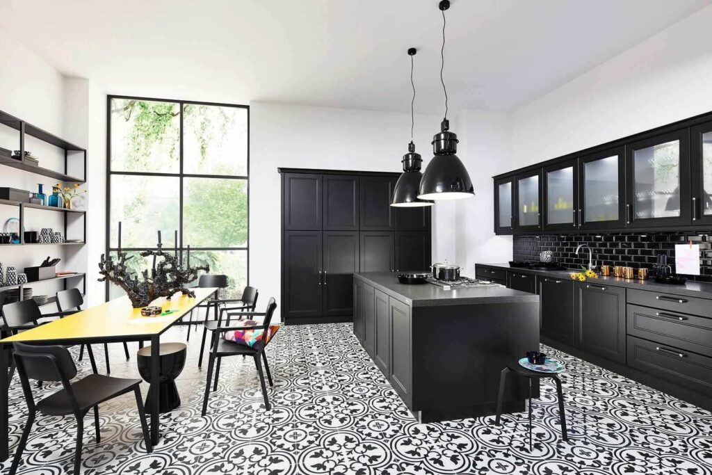 Nolte Inselküche Landhausstil Echtlack softmatt