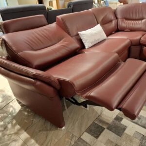 Polstergarnitur HU-SF Leder WallAway Relaxfunktion ausgefahren